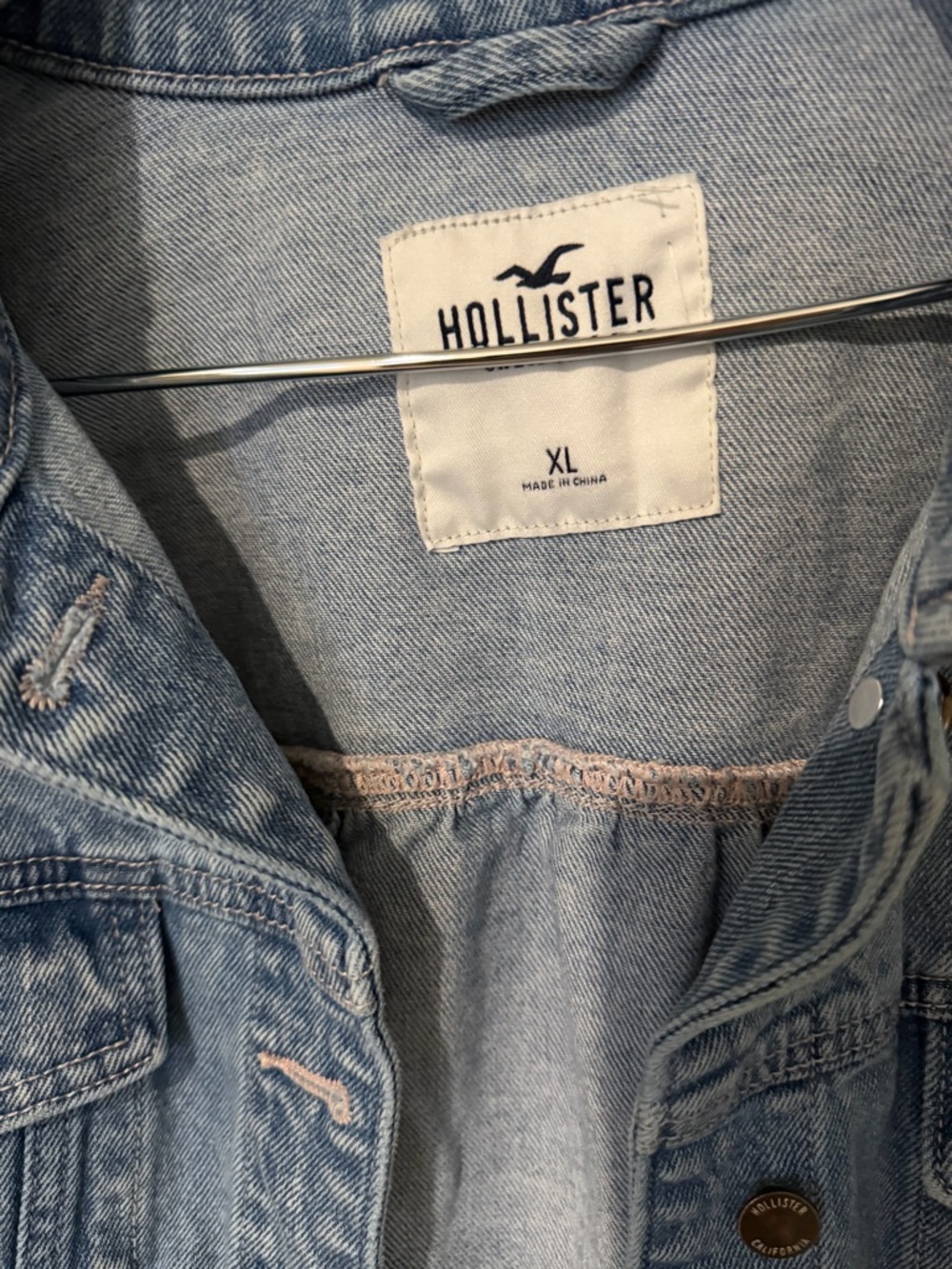 Hollister Light Blue Denim Jean Jacket - Picture 3 of 3